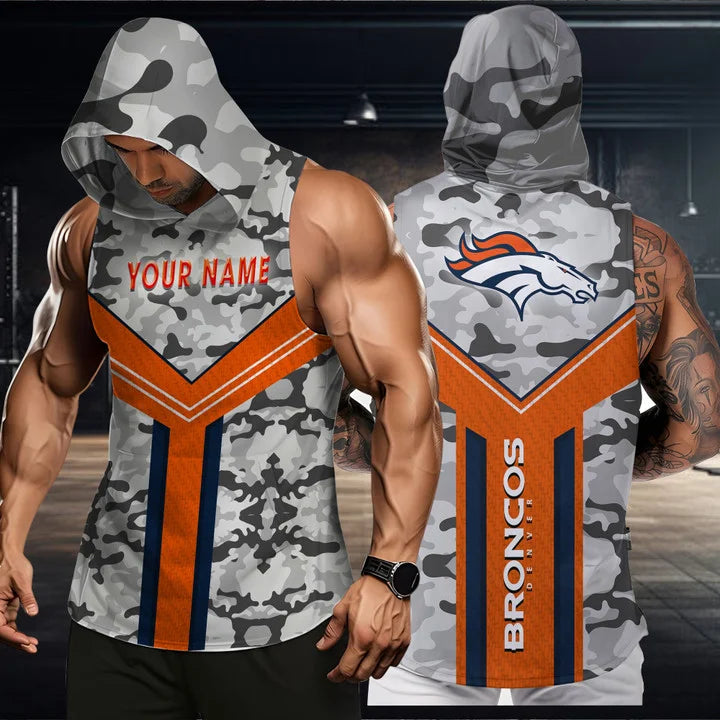 LIMITED EDITION - NEW CUSTOMIZED NFL13 DVB DENVER BRONCOS HOODED TANK TOP