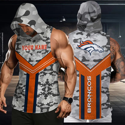 LIMITED EDITION - NEW CUSTOMIZED NFL13 DVB DENVER BRONCOS HOODED TANK TOP