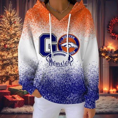 LIMITED EDITION - NEW CUSTOMIZED NFL13 DVB DENVER BRONCOS RIBBED HOODIE & SWEATSHIRT