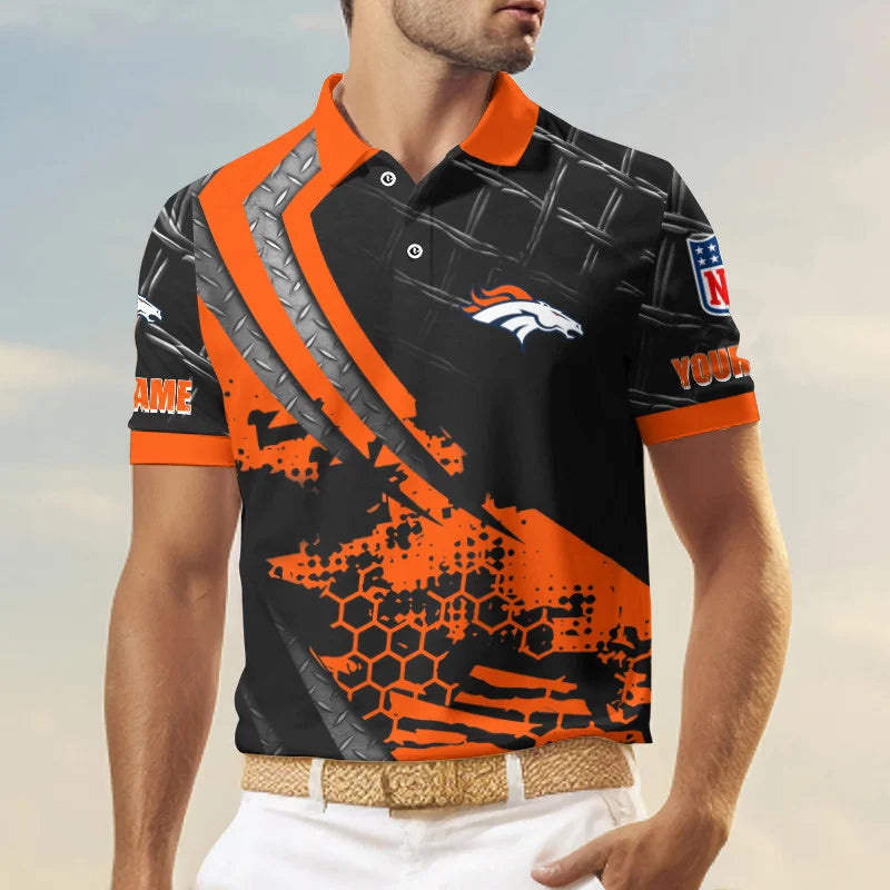 LIMITED EDITION - NEW CUSTOMIZED NFL13 DVB DENVER BRONCOS POLO SHIRT
