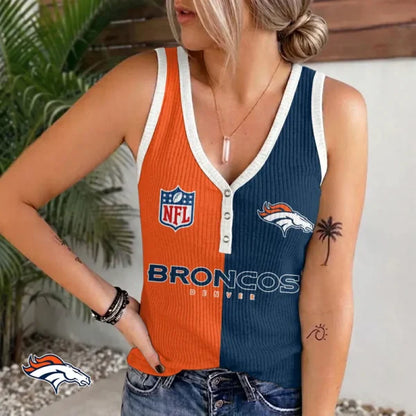 [SPECIAL OFFER] NEW CUSTOMIZED NFL13 DVB DENVER BRONCOS WOMEN'S V-NECK TANK TOP