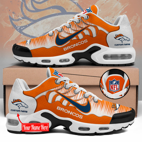 LIMITED EDITION - NEW CUSTOMIZED NFL13 DVB DENVER BRONCOS UNISEX AIR MAX PLUS SNEAKERS