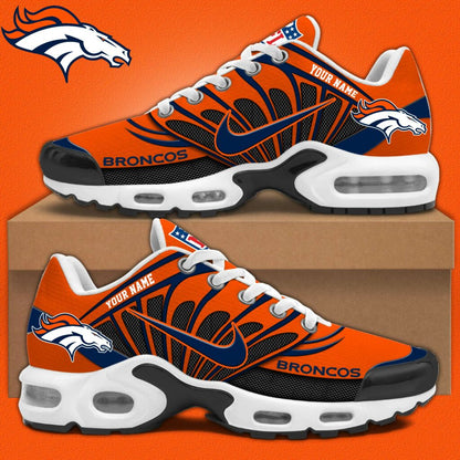 LIMITED EDITION - NEW CUSTOMIZED NFL13 DVB DENVER BRONCOS AIR MAX PLUS SNEAKERS