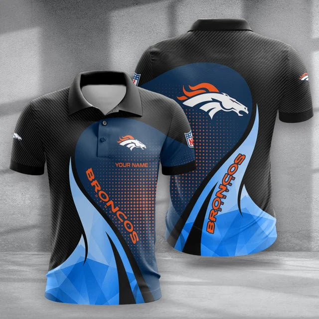 LIMITED EDITION - NEW CUSTOMIZED NFL13 DVB DENVER BRONCOS POLO, T-SHIRT & SHORT PANTS SET