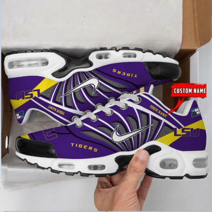 LIMITED EDITION - NEW CUSTOMIZED MAM NCAA13 LST LSU TIGERS UNISEX AIR MAX PLUS SNEAKERS