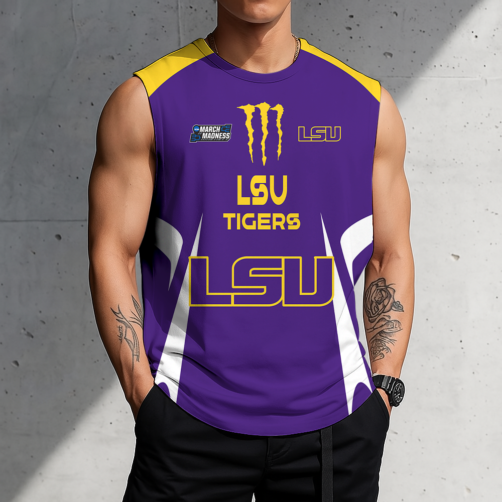 LIMITED DROP - NEW CUSTOMIZED | NCAA MAM13 LST LSU TIGERS MEN'S GYM SHIRT