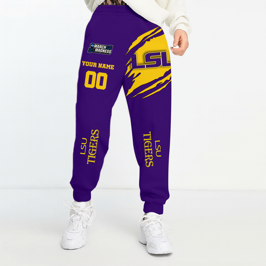 LIMITED EDITION - NEW CUSTOMIZED NCAA FBS13 LST LSU TIGERS UNISEX LONG PANTS