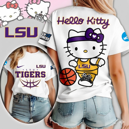 LIMITED EDITION - NEW CUSTOMIZED MAM NCAA13 LST LSU TIGERS HELLO KITTY T-SHIRT, SWEATSHIRT, HOODIE & ZIP HOODIE