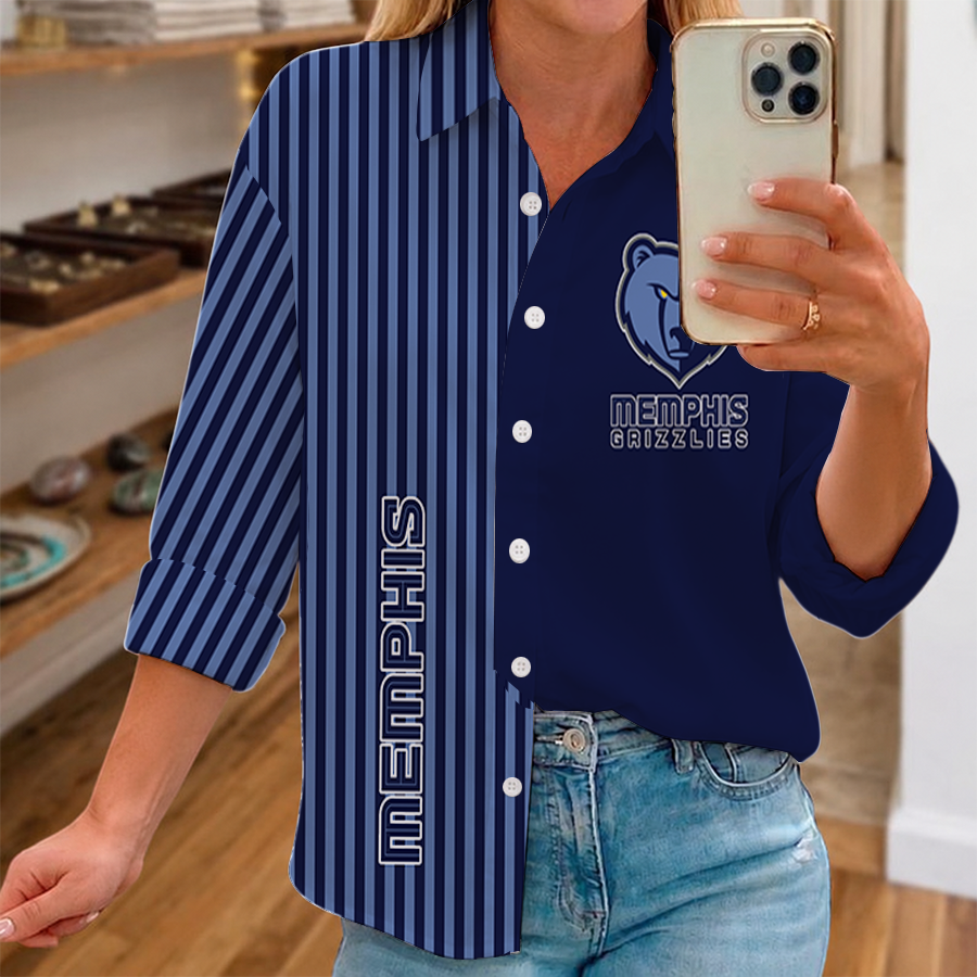 LIMITED EDITION - NEW CUSTOMIZED NBA13 MGR MEMPHIS GRIZZLIES WOMEN CASUAL SHIRT FOR FAN