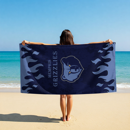 LIMITED EDITION - NEW CUSTOMIZED NBA13 MGR MEMPHIS GRIZZLIES BEACH TOWEL FOR FAN