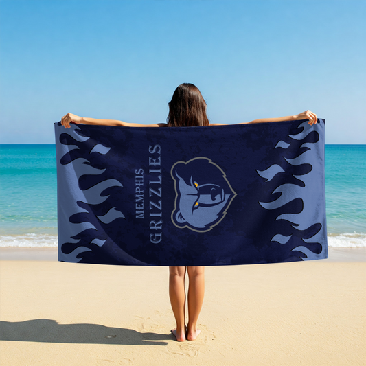 LIMITED EDITION - NEW CUSTOMIZED NBA13 MGR MEMPHIS GRIZZLIES BEACH TOWEL FOR FAN