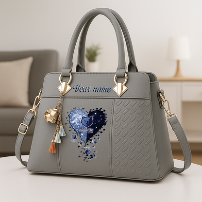 LIMITED EDITION - NEW CUSTOMIZED NBA13 MGR MEMPHIS GRIZZLIES ZIP HANDBAG MULTICOLOR