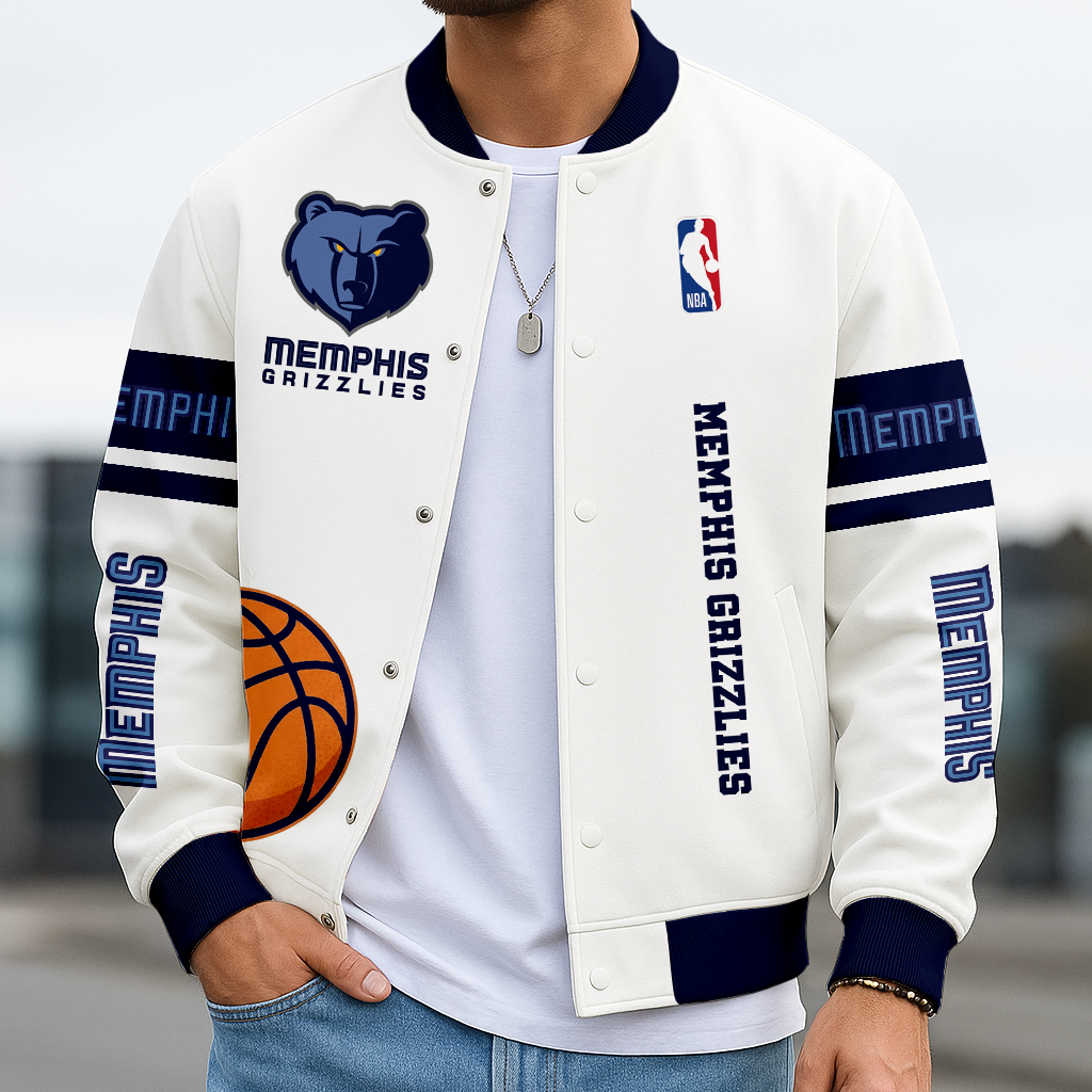 LIMITED EDITION - NEW CUSTOMIZED NBA13 MG MEMPHIS GRIZZLIES BASEBALL JACKET