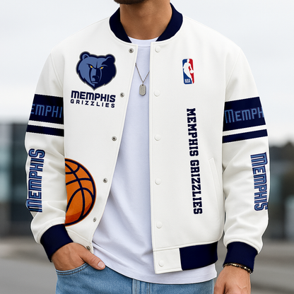 LIMITED EDITION - NEW CUSTOMIZED NBA13 MG MEMPHIS GRIZZLIES BASEBALL JACKET