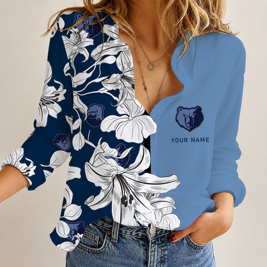 [HOT DEAL] NEW CUSTOMIZED NBA13 MGR MEMPHIS GRIZZLIES WOMEN CASUAL SHIRT FOR FAN