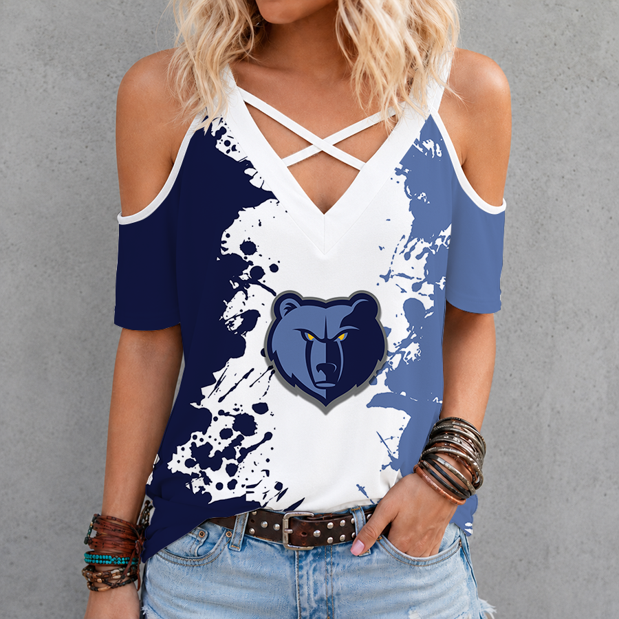 [HOT DEAL] NEW CUSTOMIZED NBA13 MGR MEMPHIS GRIZZLIES CRISS CROSS V-NECK TOP