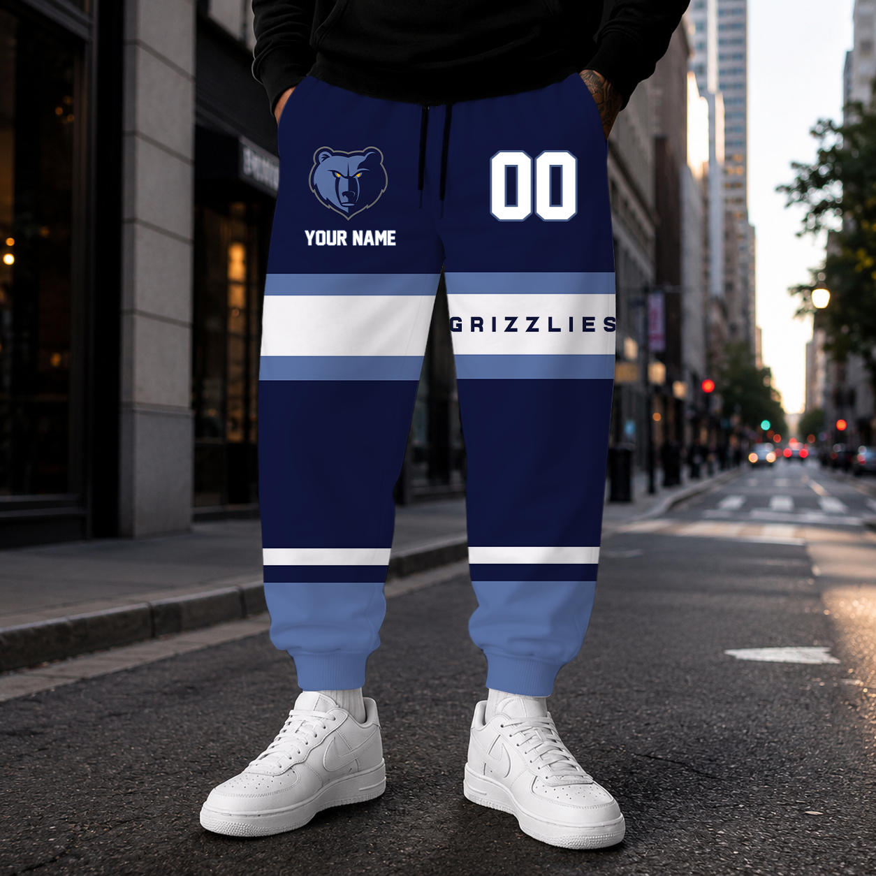 ELITE EDITION - NEW CUSTOMIZED NBA13 MGR MEMPHIS GRIZZLIES SWEATPANTS