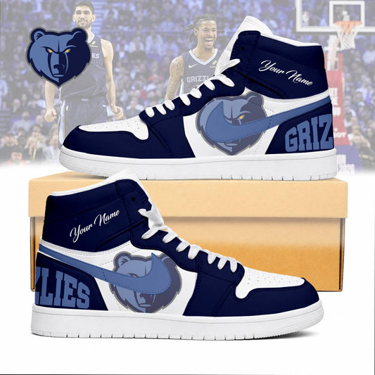 LIMITED EDITION - NEW CUSTOMIZED NBA13 MGR MEMPHIS GRIZZLIES AIR JORDAN SNEAKERS