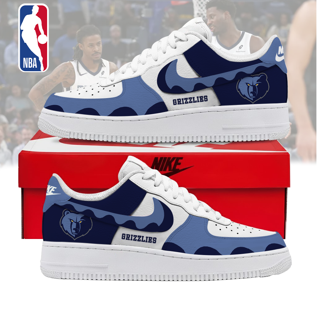 LIMITED EDITION - NEW CUSTOMIZED NBA13 MGR MEMPHIS GRIZZLIES AF1 SNEAKERS