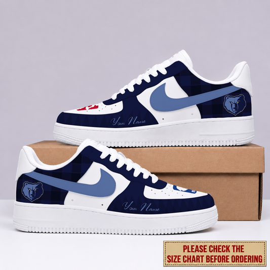 EXCLUSIVE EDITION - NEW CUSTOMIZED NBA13 MGR MEMPHIS GRIZZLIES AF1 SNEAKERS