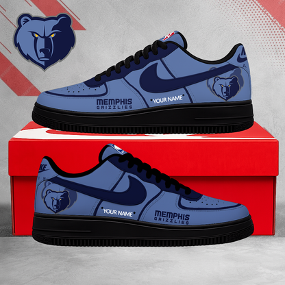 LIMITED EDITION - NEW CUSTOMIZED NBA13 MGR MEMPHIS GRIZZLIES AF1 SNEAKERS