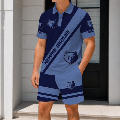 LIMITED EDITION - NEW CUSTOMIZED NBA13 MGR MEMPHIS GRIZZLIES POLO SHIRT & SHORT PANTS SET