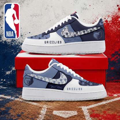 LIMITED EDITION - NEW CUSTOMIZED NBA13 MGR MEMPHIS GRIZZLIES AF1 SNEAKERS