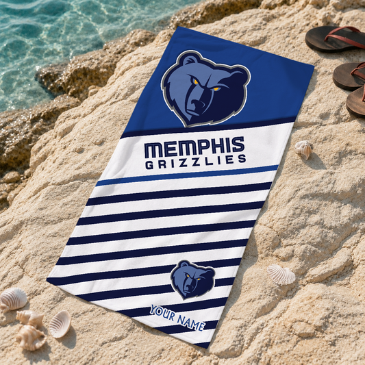 LIMITED EDITION - NEW CUSTOMIZED NBA13 MGR MEMPHIS GRIZZLIES BEACH TOWEL FOR FAN