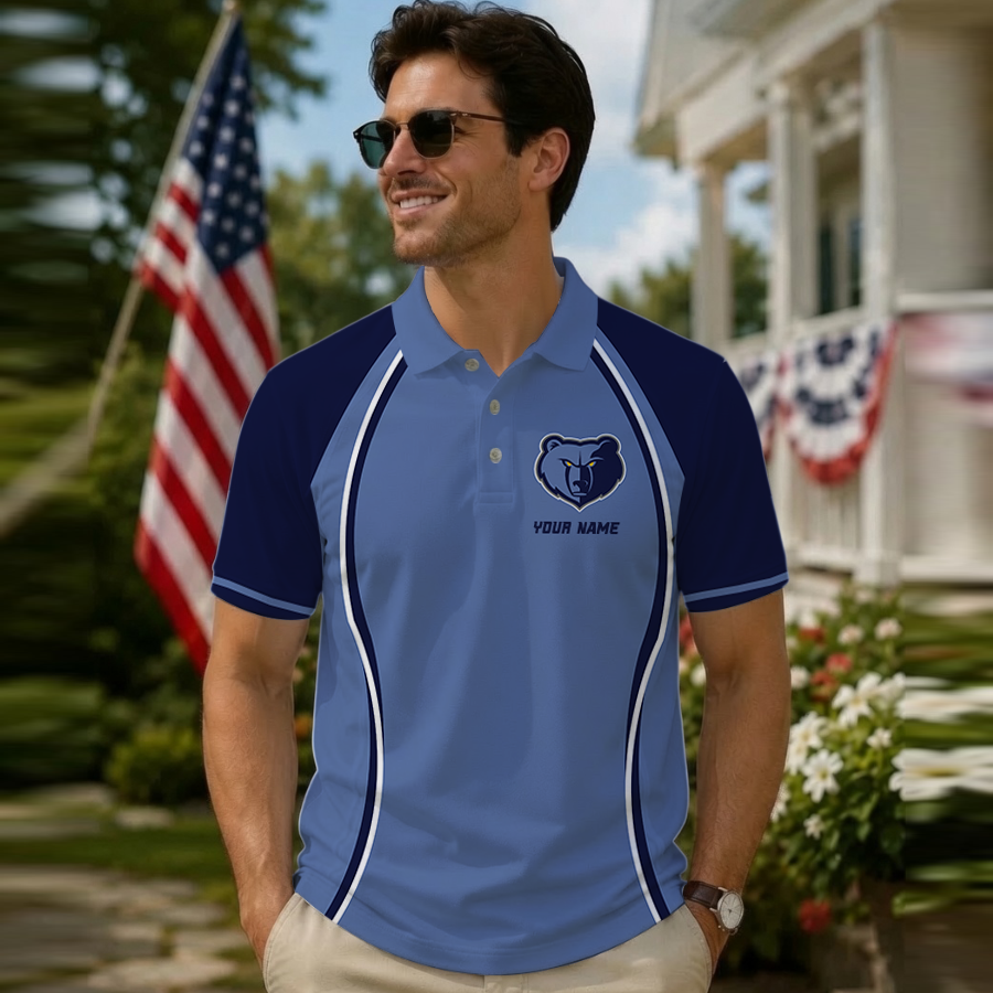 [HOT DEAL] NEW CUSTOMIZED NBA13 MGR MEMPHIS GRIZZLIES POLO SHIRT