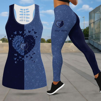 LIMITED EDITION - NEW CUSTOMIZED NBA13 MGR MEMPHIS GRIZZLIES LEGGINGS & HOLLOW TANK TOP SET