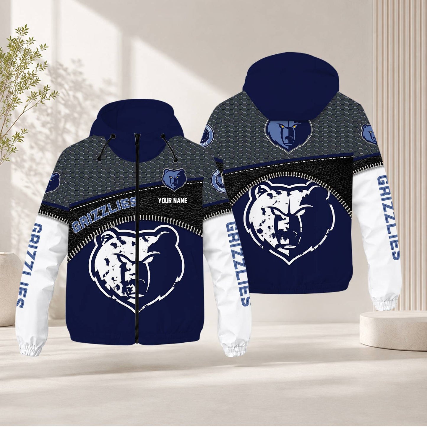LIMITED EDITION - NEW CUSTOMIZED NBA13 MGR MEMPHIS GRIZZLIES WINDBREAKER JACKET
