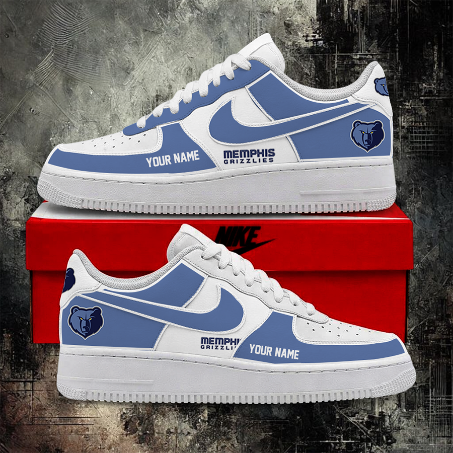 LIMITED EDITION - NEW CUSTOMIZED NBA13 MGR MEMPHIS GRIZZLIES AF1 SHOES