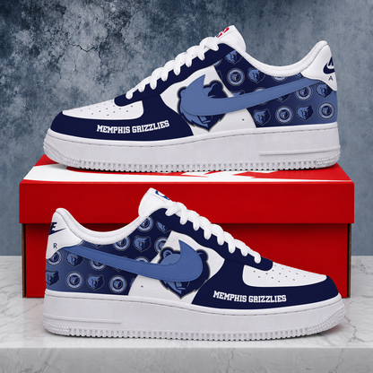LIMITED EDITION - NEW CUSTOMIZED NBA13 MGR MEMPHIS GRIZZLIES AF1 SNEAKERS