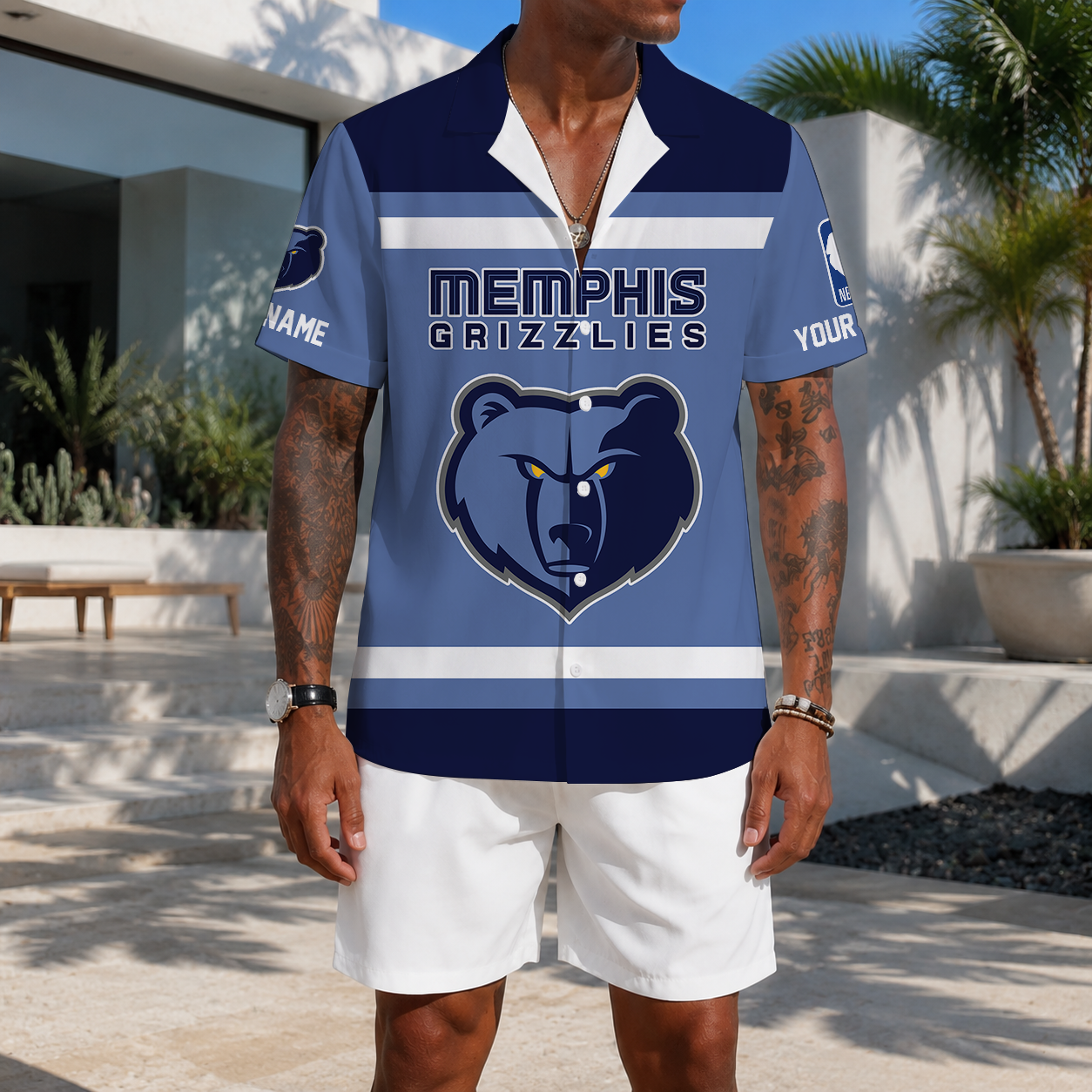 EXCLUSIVE EDITION - NEW CUSTOMIZED NBA13 MGR MEMPHIS GRIZZLIES UNISEX HAWAIIAN SHIRT