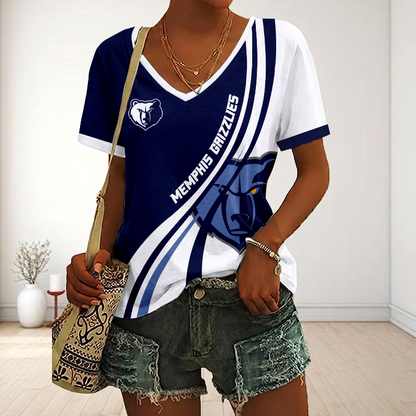 LIMITED EDITION - NEW CUSTOMIZED NBA13 MGR MEMPHIS GRIZZLIES V-NECK FEMALE SHIRT