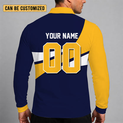 [HOT DEAL] NEW CUSTOMIZED NBA13 MGR MEMPHIS GRIZZLIES MEN LONG SLEEVE POLO