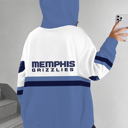 [HOT DEAL] NEW CUSTOMIZED NBA13 MGR MEMPHIS GRIZZLIES ZIP HOODIE