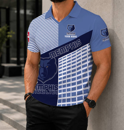 LIMITED EDITION - NEW CUSTOMIZED NBA13 MGR MEMPHIS GRIZZLIES POLO SHIRT