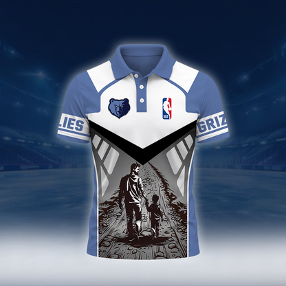 LIMITED EDITION - NEW CUSTOMIZED NBA13 MGR MEMPHIS GRIZZLIES POLO SHIRT