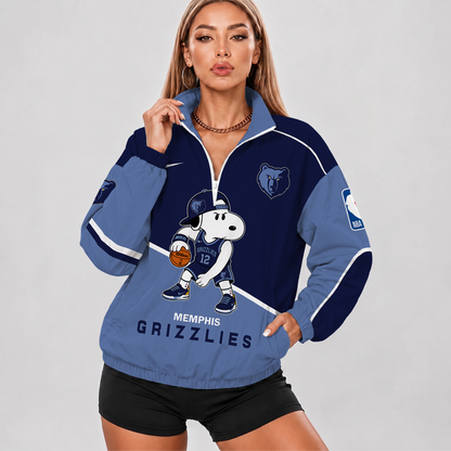 [HOT DEAL] NEW CUSTOMIZED NBA13 MGR MEMPHIS GRIZZLIES V-NECK ZIPPER SWEATSHIRT JACKET