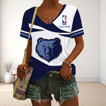 LIMITED EDITION - NEW CUSTOMIZED NBA13 MGR MEMPHIS GRIZZLIES V-NECK FEMALE SHIRT