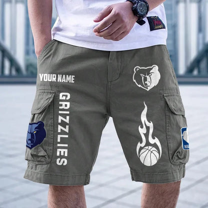 [HOT DEAL] NEW CUSTOMIZED NBA13 MGR MEMPHIS GRIZZLIES CARGO SHORTS