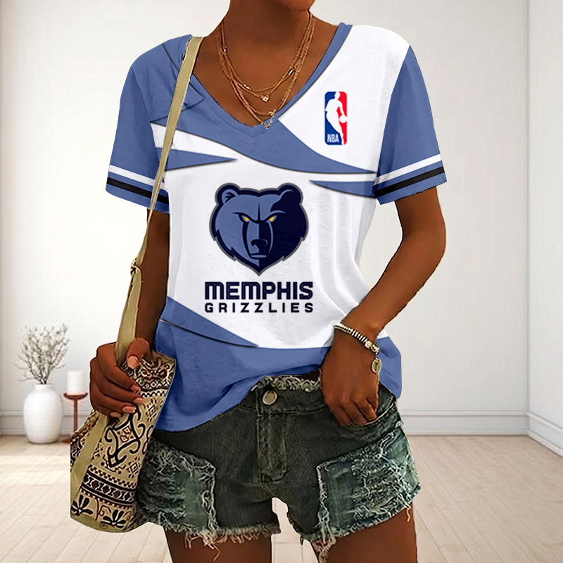 LIMITED EDITION - NEW CUSTOMIZED NBA13 MGR MEMPHIS GRIZZLIES V-NECK FEMALE SHIRT