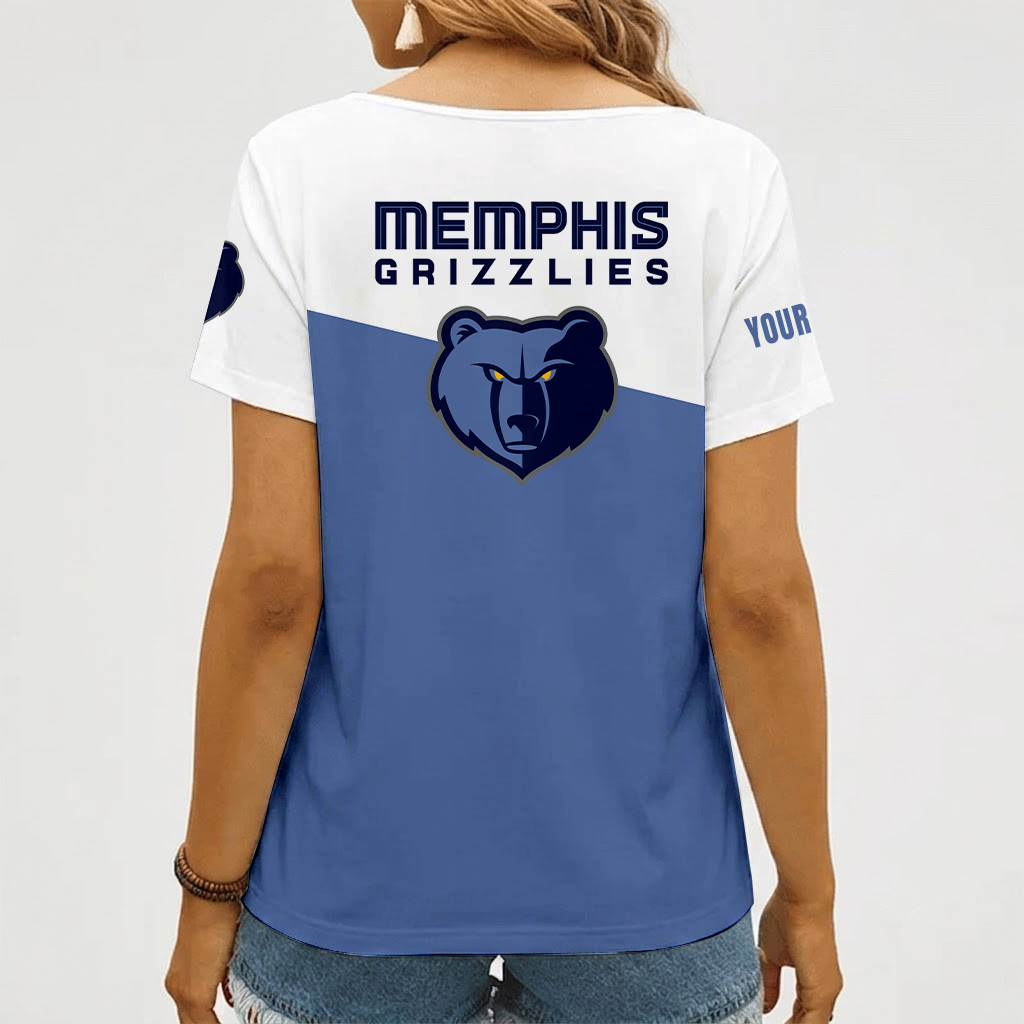 [HOT DEAL] NEW CUSTOMIZED NBA13 MGR MEMPHIS GRIZZLIES V-NECK FEMALE SHIRT