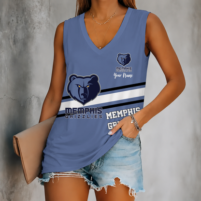 [HOT DEAL] NEW CUSTOMIZED NBA13 MGR MEMPHIS GRIZZLIES WOMEN'S V-NECK TANK TOP