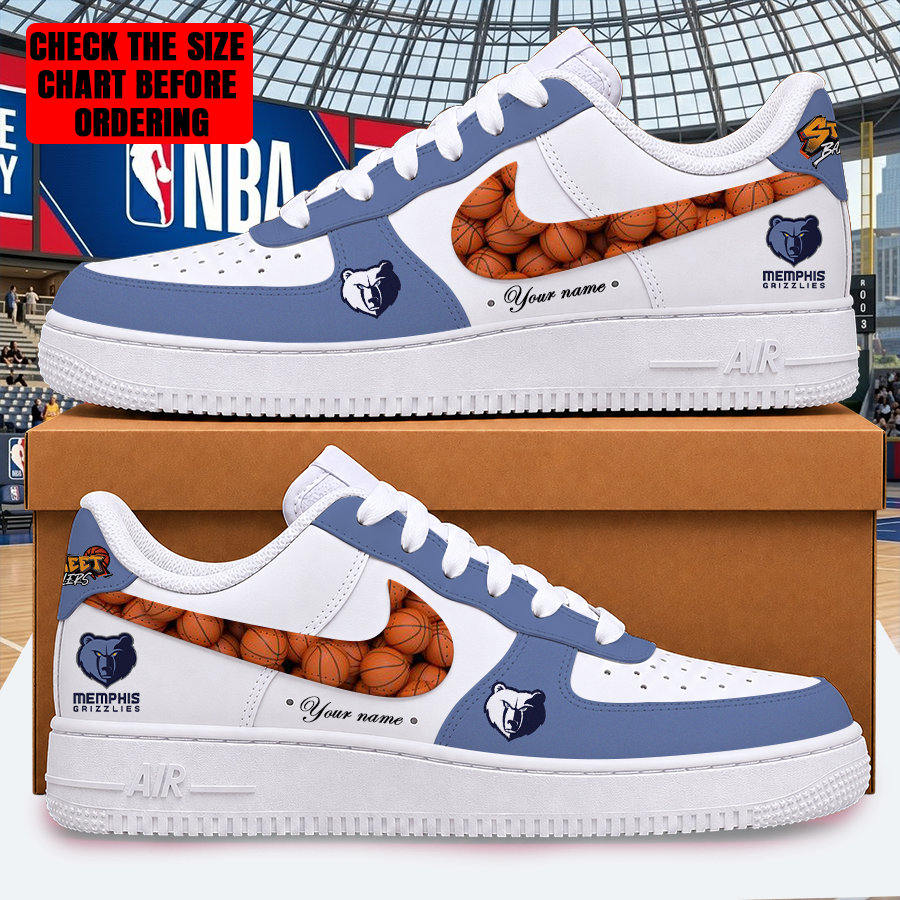 LIMITED EDITION - NEW CUSTOMIZED NBA13 MGR MEMPHIS GRIZZLIES AF1 SHOES