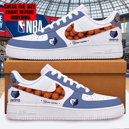 LIMITED EDITION - NEW CUSTOMIZED NBA13 MGR MEMPHIS GRIZZLIES AF1 SHOES