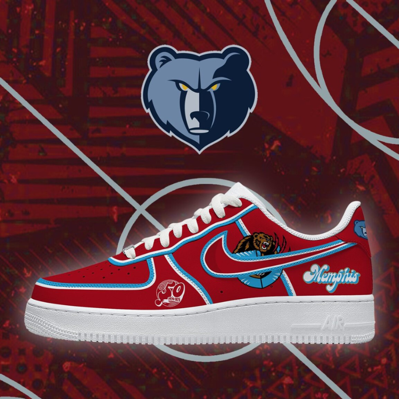 LIMITED EDITION - NEW CUSTOMIZED NBA13 MGR MEMPHIS GRIZZLIES AF1 SHOES
