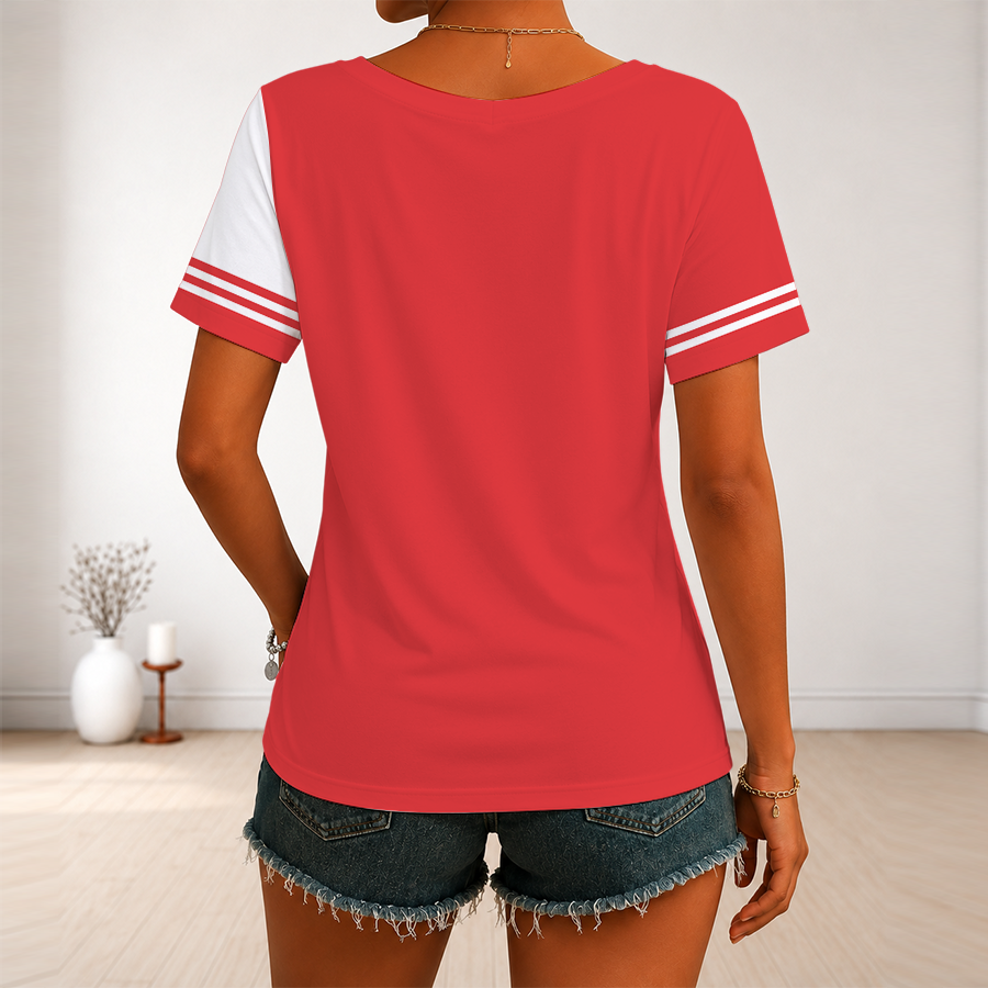 [FAN FAVORITE] NEW CUSTOMIZED WNBA13 WSM WASHINGTON MYSTICS V-NECK FEMALE SHIRT