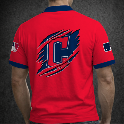 [FLASH SALE] NEW CUSTOMIZED MLB13 CGS CLEVELAND GUARDIANS POLO SHIRT